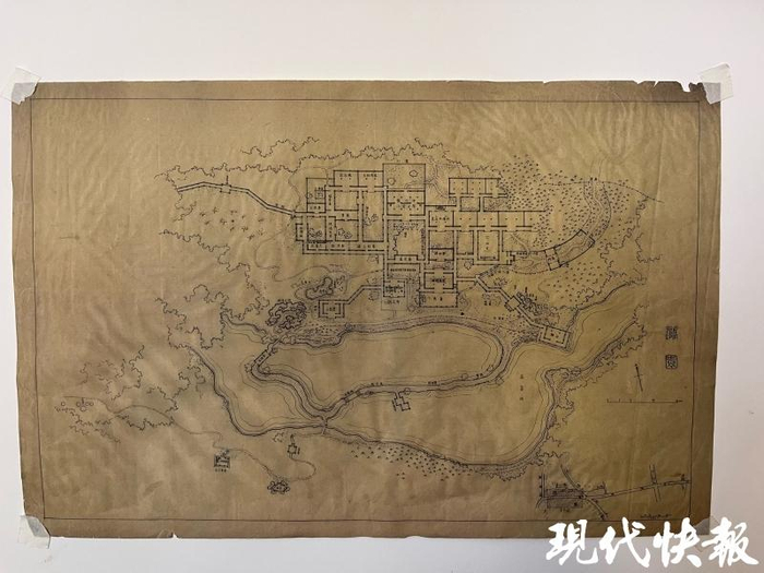 童寯考据后复原的随园平面图