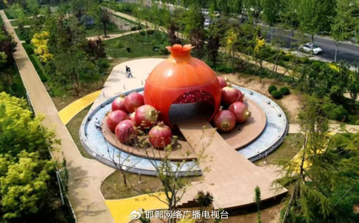鸡泽县口袋公园“秋实园”。鸡泽县委宣传部供图