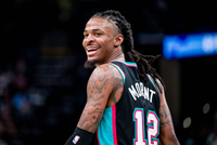 近乎完美！莫兰特半场7中5&amp;三分3中3砍下20分10助！正负值+17！