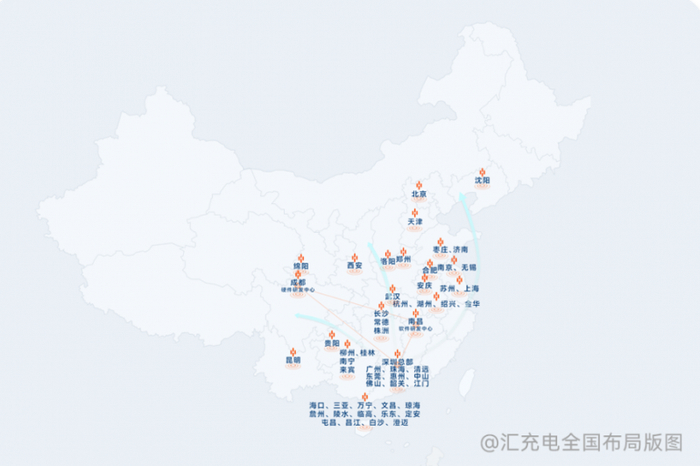 图二 汇充电全国布局版图