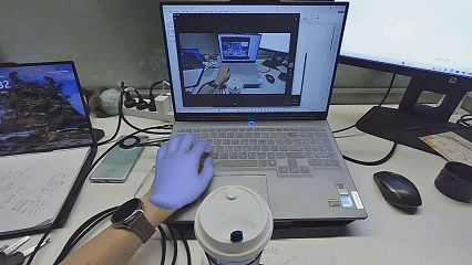 第一视角采集手部建模    图片来源：深度机智