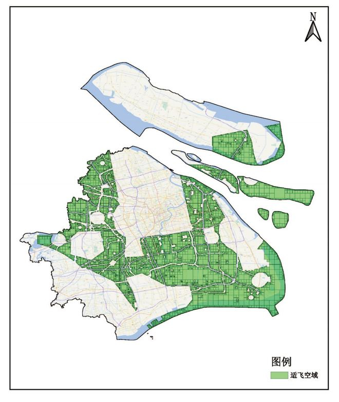  适飞区域图。图片来源：上海市政府网站