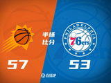 半场战报-太阳领先76人4分 杰伦·格林复出7分 乌布雷16分