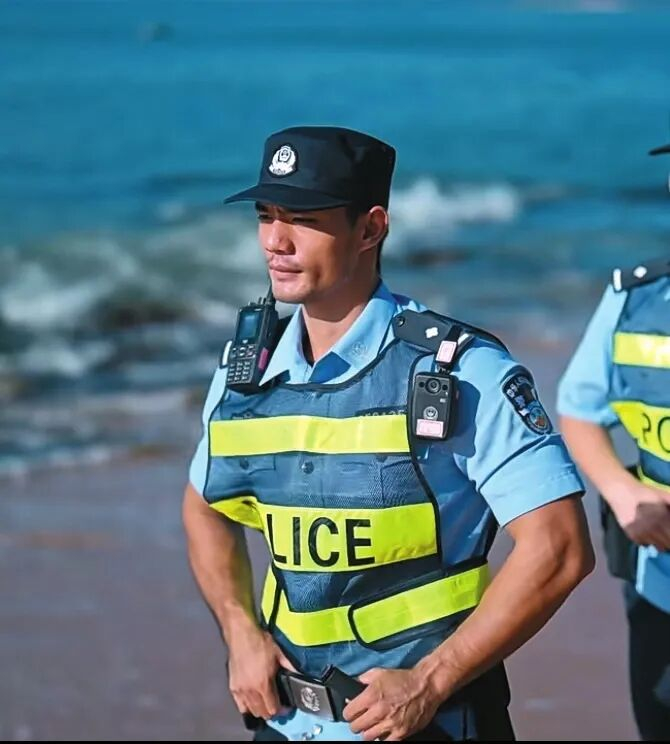 李书达在巡逻中。受访者供图