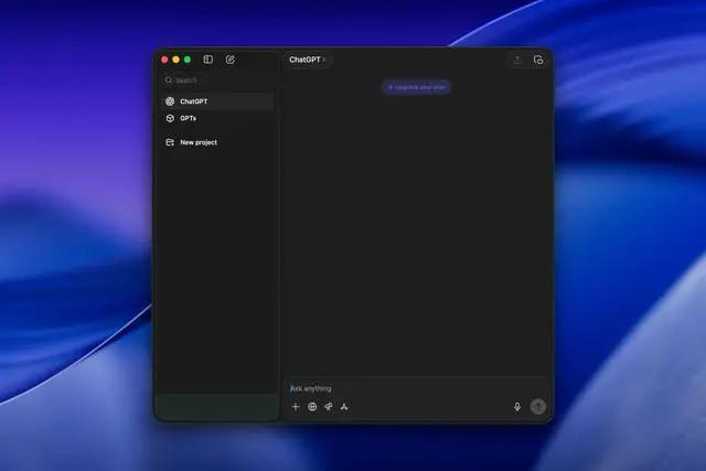 Mac 版 ChatGPT 应用界面