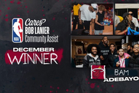 官方：热火中锋阿德巴约获得十二月份鲍勃·兰尼尔社区关怀奖