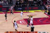 飞天遁地！奎因连续抢断暴扣 帮助广东占据场上主动