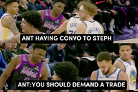 提他逗我笑是吧！华子打趣库里：申请交易！咱俩、戈贝尔组一队！