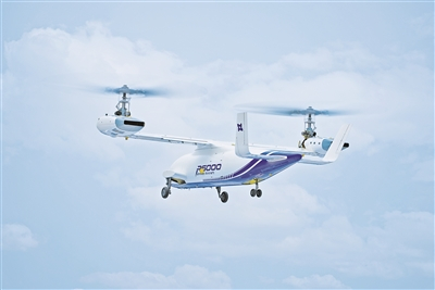 搭载AES100发动机的6吨级倾转旋翼无人飞行器镧影R6000