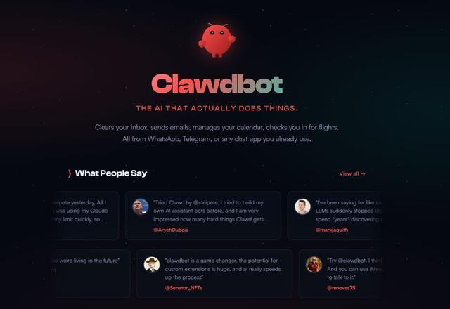 图片来源：Clawdbot官网