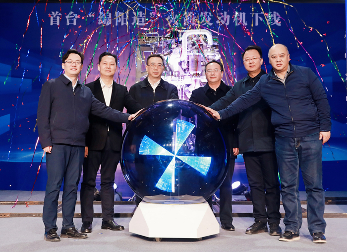 首台“绵阳造”火箭发动机下线。受访者提供