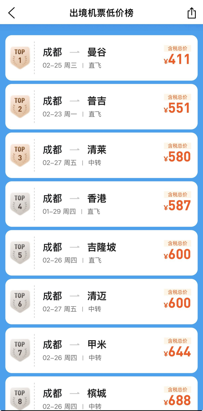 低价机票价格截图（截止到1月28日13时）