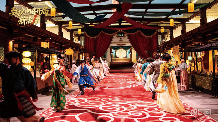 知音殿内上演的沉浸式三国主题宴秀（央广网发 汉阳区委宣传部供图）