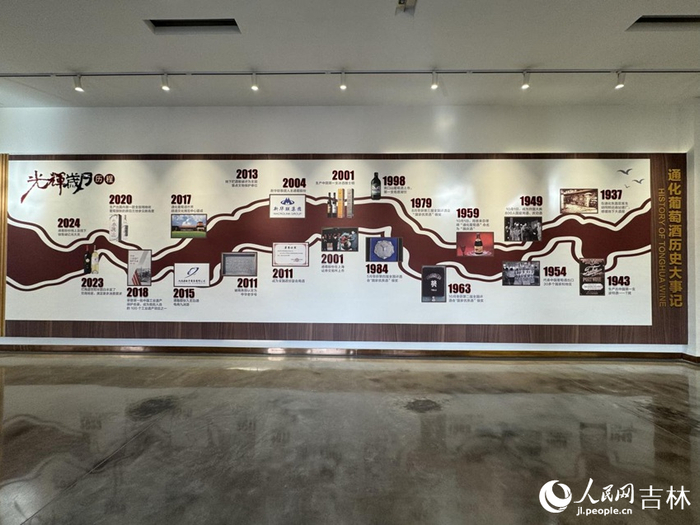 通化葡萄酒历史大事记。人民网记者 李思玥摄
