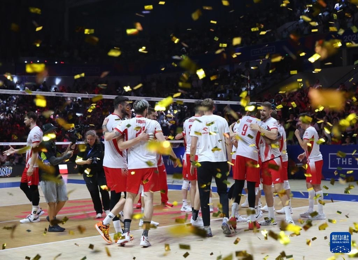 上届总决赛波兰队夺得冠军。新华社发