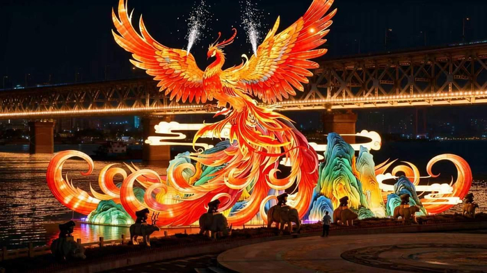 晴川灯会效果图。