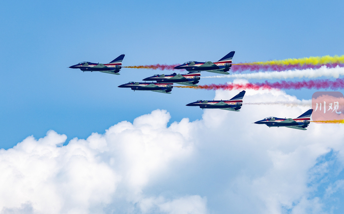 中国空军八一飞行表演队检验飞行训练