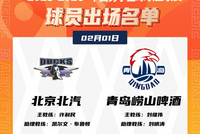 北京VS青岛大名单：赵睿曾凡博出战&amp;周琦缺席 青岛韦瑟斯庞缺席