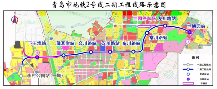 2号线二期线路示意图