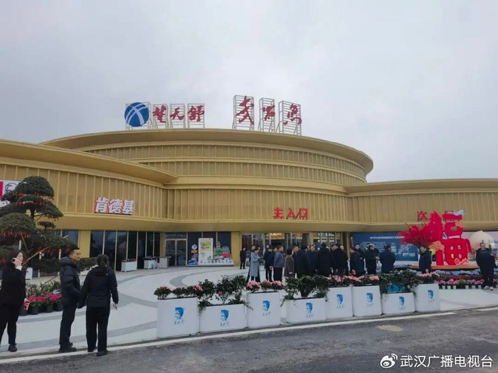 武昌鱼服务区荷叶造型。（湖北日报全媒记者 戴辉 摄）