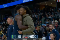 这两位谁更能跳？爱德华兹赛后和休战的莫兰特拥抱致意