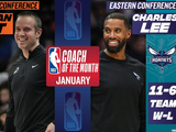 均为首次当选！月最佳教练：西部乔丹·奥特 东部查尔斯·李