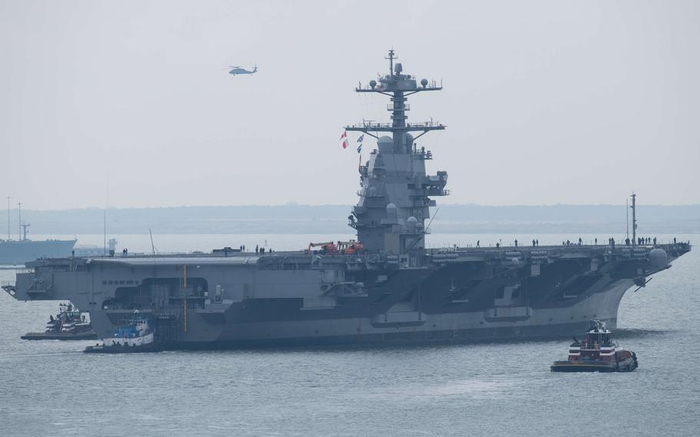 完成首次试航的“肯尼迪”号返回纽波特纽斯造船厂