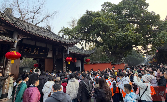 眉山三苏祠博物馆举行纪念苏东坡诞辰989年“寿苏会”，“苏粉”齐聚眉山。底伊乐 摄