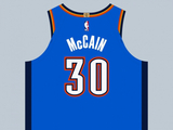 球衣记者：麦凯恩在雷霆将改穿30号球衣 76人时期穿20号
