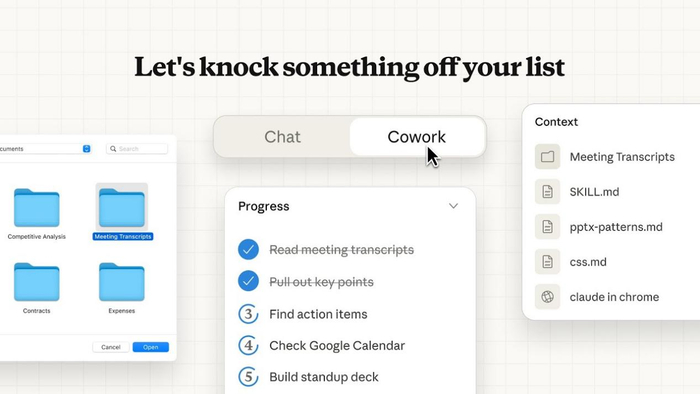 Claude Cowork 图片来源：产品宣传视频截图
