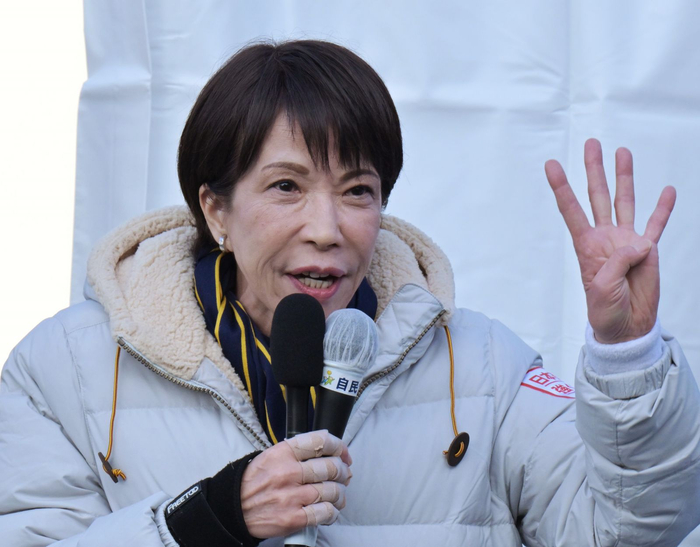 2月4日，日本京都，高市早苗在众议院选举中为自民党候选人拉票。来源：视觉中国