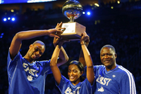 新版投篮之星大赛规则：4队锦标赛 7个投篮位置 限时70秒计分制