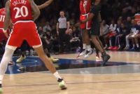 😲不是哥们你真乔丹啊？小卡今日单手抓球空中静止神似乔丹