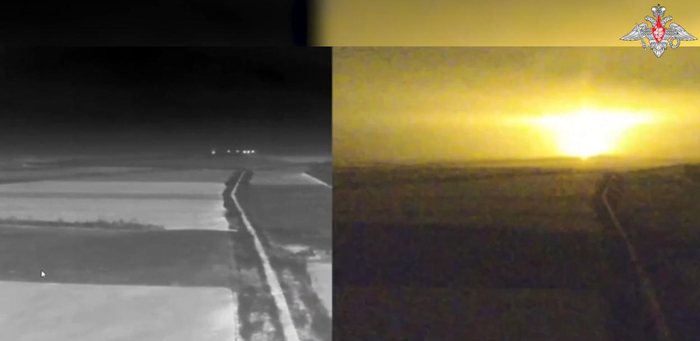   △俄罗斯国防部9日发布俄军东部集群打击扎波罗热方向乌军据点画面