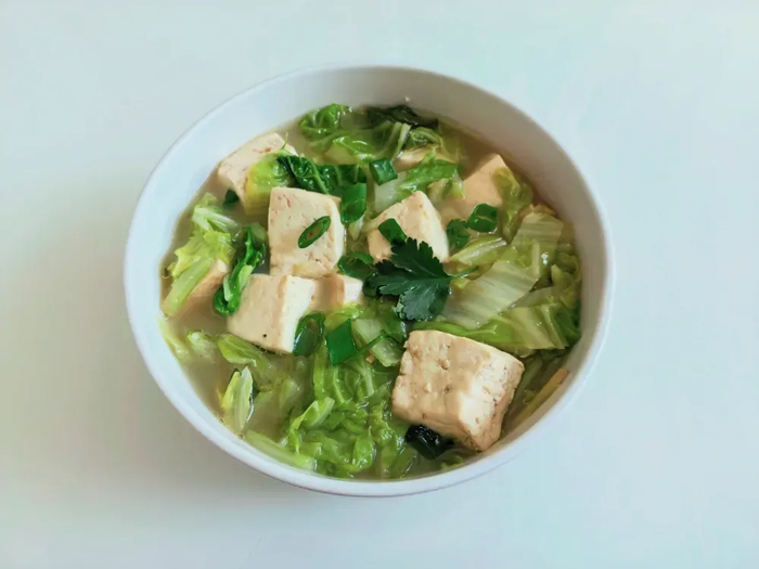 ​图：大白菜炖豆腐，自己做的+自己拍的