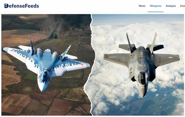   苏-57（左）和F-35。图/澳大利亚“防务信息”网站