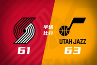 杨瀚森2分16秒拿2分 开拓者半场61-63爵士 森萨博19分