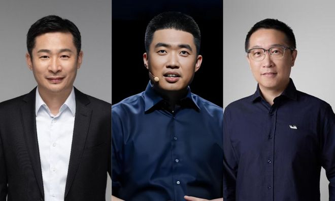 ▲理想汽车总裁马东辉（图左）、理想汽车CEO李想（图中）