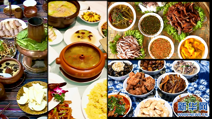云南各地的年味美食拼图（资料图）。