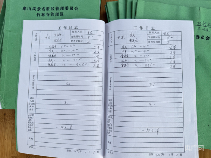 瞭望员的工作日志（央广网发  张雨萱摄）
