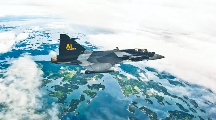 资料图：配备人工智能系统的瑞典JAS-39E“鹰狮”战斗机（来源：中国国防报）