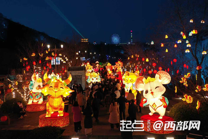陕西白鹿原影视城灯会