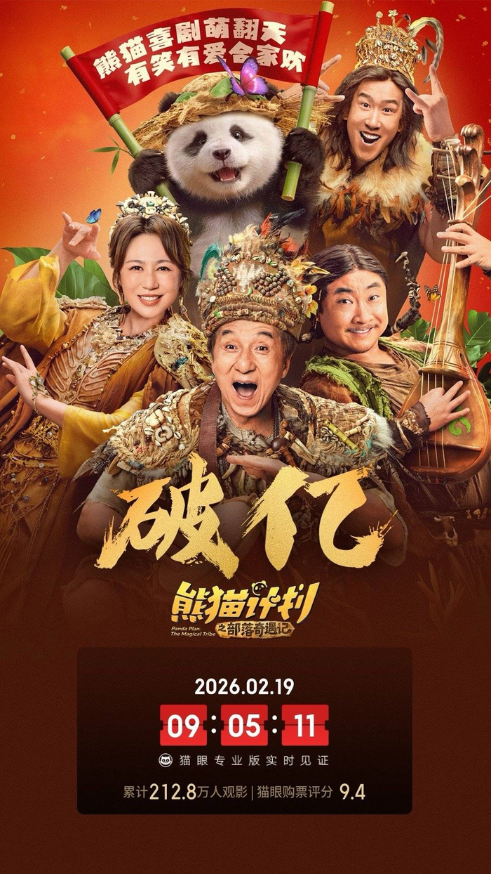  《熊猫计划之部落奇遇记》票房破1亿 图据猫眼专业版