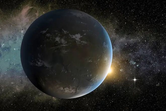 ▲ K2-18b 的艺术图，图源：NASA