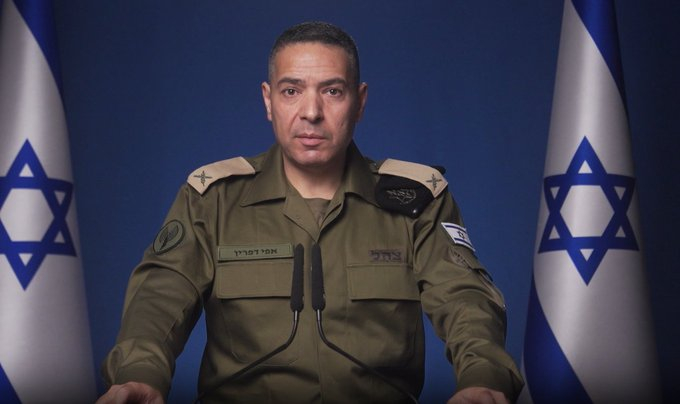△以色列國防軍發(fā)言人德夫林（資料圖）
