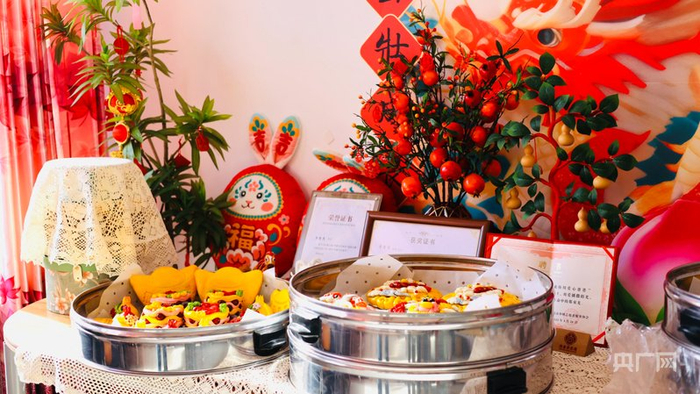 花馍作品（央广网记者  刘一晨  摄）