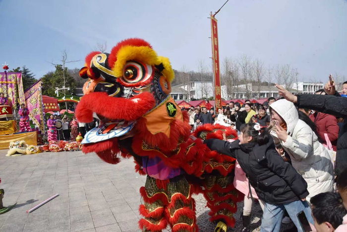 图：舒城乡村舞狮迎春
