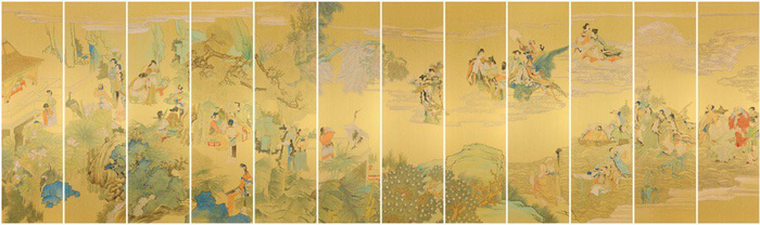 任伯年 群仙祝寿图。