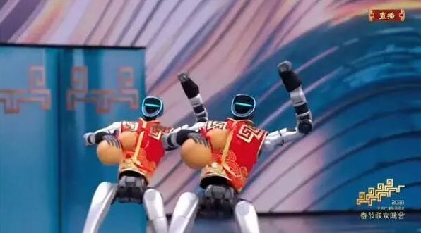 2026年央视春晚上，宇树机器人持酒葫芦表演醉拳。央视春晚截图