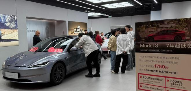 2月23日，多组家庭在门店选购汽车。澎湃新闻记者 吴遇利 摄